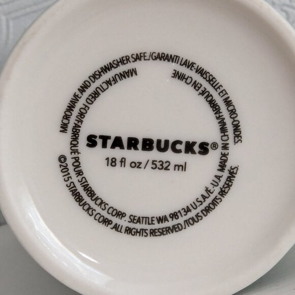 Starbucks 2015 Holiday tall mug Green and Gold - 18 oz - Picture 8 of 8